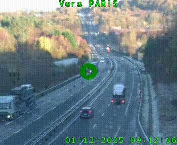 Caméra routière sur l'autoroute A20 à Bessines-sur-Gartempe. Vue orientée vers Paris