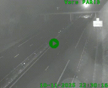 Caméra routière sur l'autoroute A20 au nord de Limoges, à la jonction avec la N520. Vue orientée vers Paris