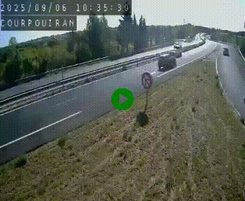 Caméra routière France - N109, Courpouiran - La plaine, en direction de Clermont l'Hérault, à la sortie de Montpellier