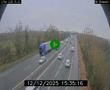 Webcam sur le périphérique de Nantes (N844) après la Porte de Bouguenais, à l'ouest de la ville