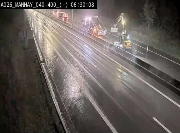 Webcam autoroute A26/E25 à hauteur de Manhay, après la jonction avec la N651 en direction de Liège - BK 40.4