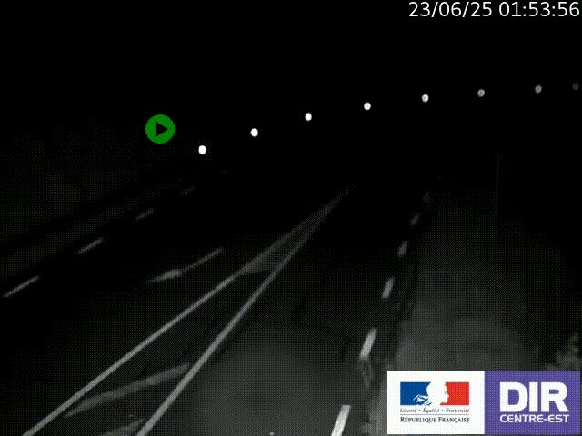 Webcam sur le col Pin Bouchain, vue orientée vers Roanne, en provenance de Lyon sur la nationale 7 (N7)