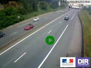Caméra autoroutière sur l'A47 à hauteur de Givors, a proximité de Lyon. La webcam est orientée vers Lyon