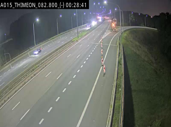 Caméra trafic Belgique - Thiméon - E42, jonction avec A54 (E420) direction La Louvière/Charleroi - BK 82.82
