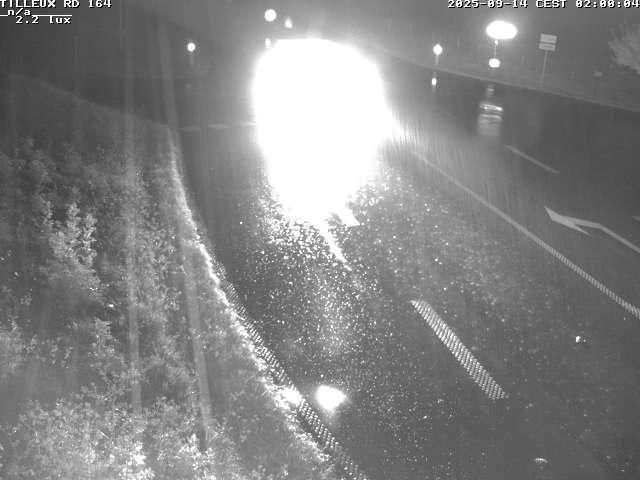 Webcam sur la RD164 à Tilleux. Vue orientée vers Neufchâteau