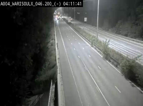 Webcam sur l'E411 à proximité de la jonction avec l'E42 à Warisoulx. Vue orientée vers le nord
