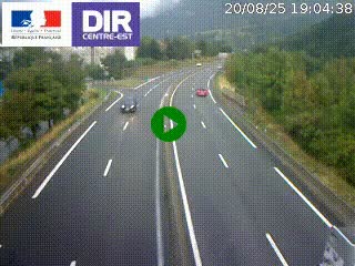 Caméra sur la Nationale 90 (N90) à La Léchère, en direction et à proximité d'Albertville