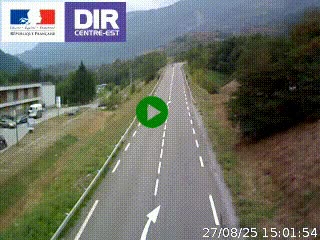 Web cam sur la N90 à Aime, en provenance de Bourg-Saint-Maurice et en direction d'Albertville