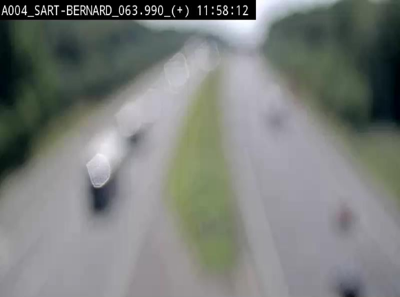 Webcam sur l'E411 à hauteur de la jonction avec la N4 à la sortie de Namur. Vue orientée vers Luxembourg
