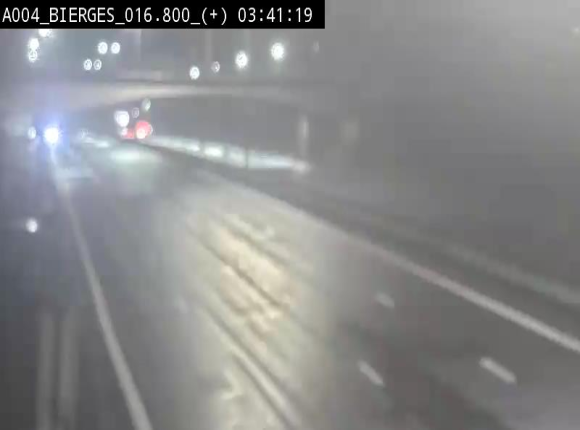 Webcam à Wavre, à hauteur de la sortie 5 Bierges. Vue orientée vers Namur