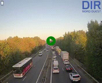 Webcam sur le périphérique de Caen (N814) à l'est de la ville, à Mondeville hauteur de la sortie 2, Presqu'île-Rives de l'Orne, au bout de l'autoroute A13