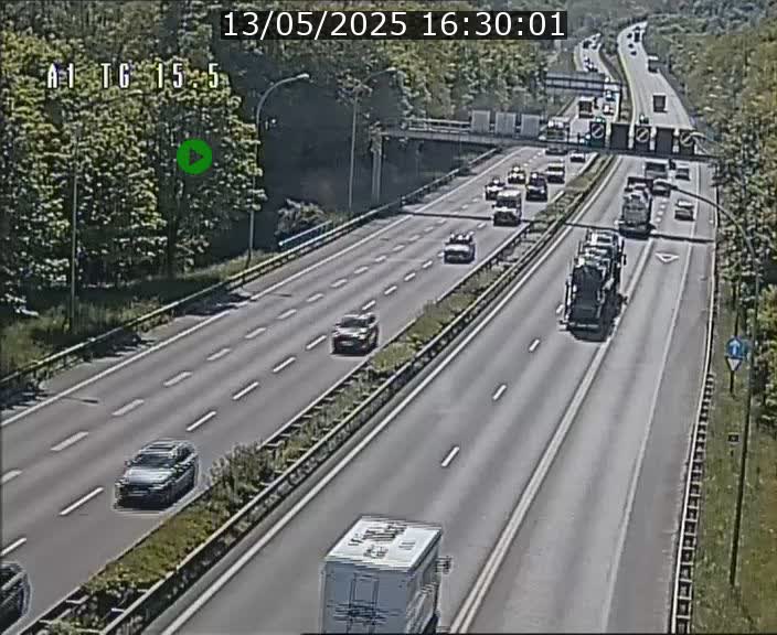 Traffic live webcam Luxembourg Munsbach - A1 direction Luxembourg - BK 15.5