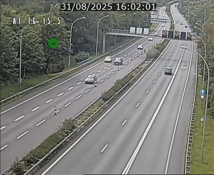 Traffic live webcam Luxembourg Munsbach - A1 direction Luxembourg - BK 15.5