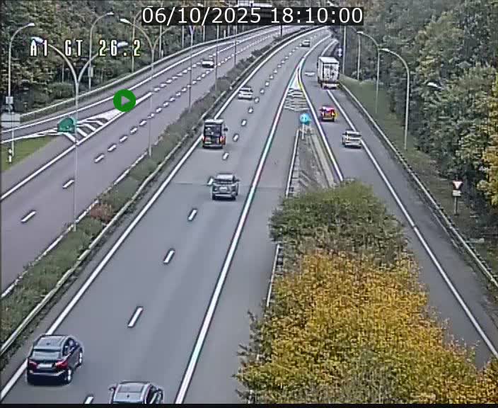 Traffic live webcam Luxembourg Grevenmacher - A1 direction Allemagne - BK 26.2