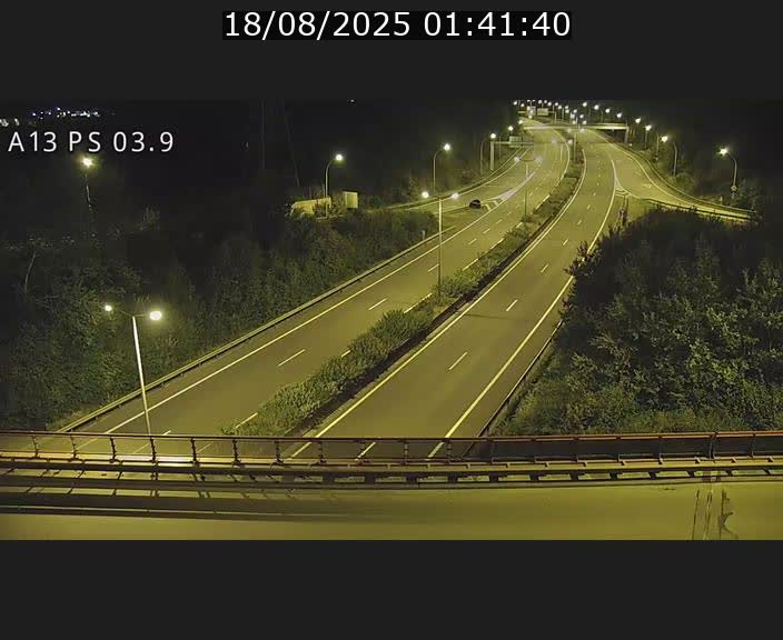 Traffic live webcam Luxembourg Differdange - A13 direction Esch-sur-Alzette - BK 3.9