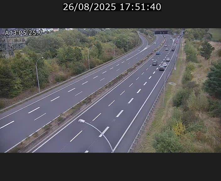 Traffic live webcam Luxembourg Frisange - A13 direction Allemagne - BK 26