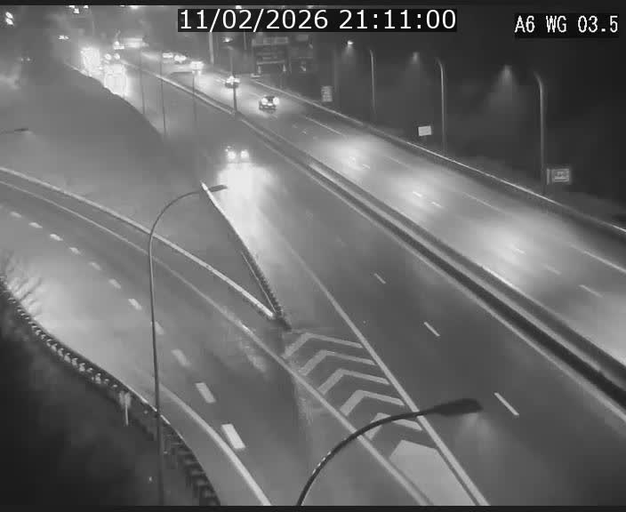 Traffic live webcam Luxembourg - Croix de Cessange - A6 - BK 3.5 - direction France/Allemagne