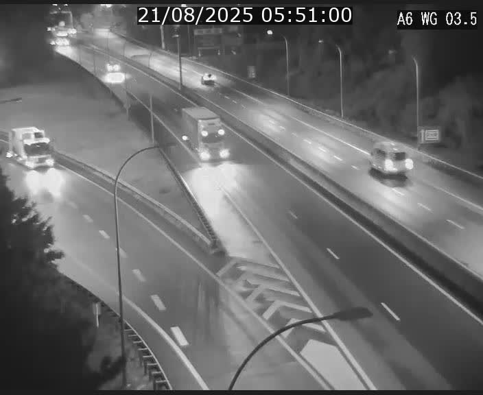 Traffic live webcam Luxembourg - Croix de Cessange - A6 - BK 3.5 - direction France/Allemagne
