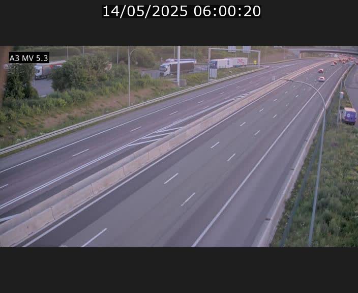 Webcam à l'Aire de Berchem au Luxembourg sur l'A3. Vue orientée vers la France