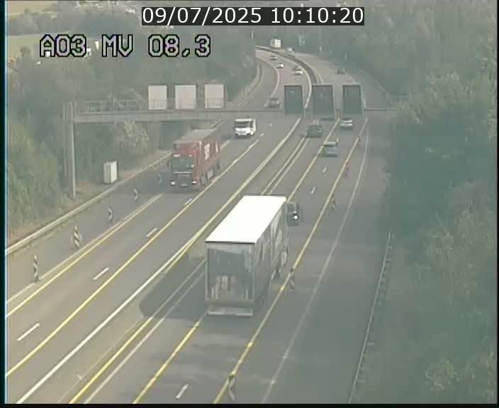 Webcam Autoroute après la Croix de Bettembourg en direction de Luxembourg sur l'A3