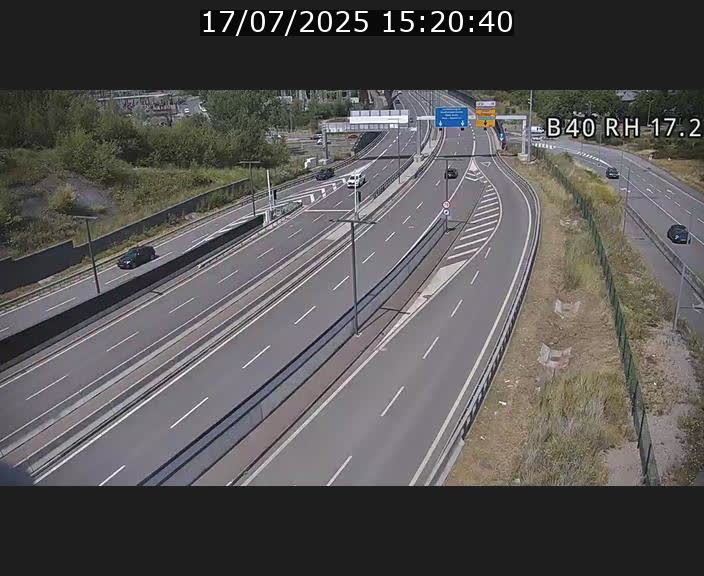 Webcam sur le contournement d'Esch Belval à hauteur de la sortie Université de Luxembourg. Vue orientée vers Luxembourg