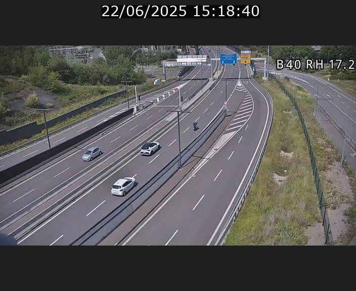 Webcam sur le contournement d'Esch Belval à hauteur de la sortie Université de Luxembourg. Vue orientée vers Luxembourg