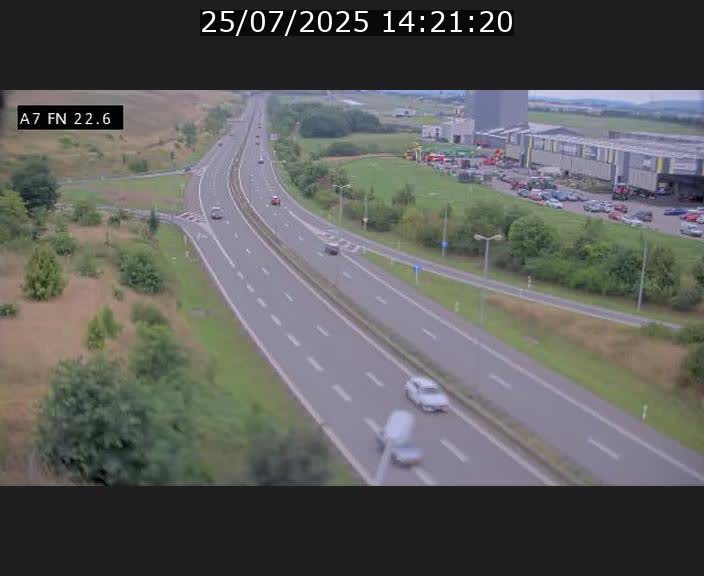 Caméra trafic Luxembourg - A7, Colmar-berg direction Mersch