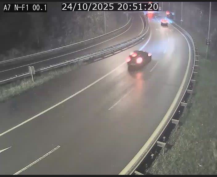 Webcam autoroute Luxembourg A7 située dans la sortie 1 Waldhof, vers la N11, avant le Tunnel Stafelter