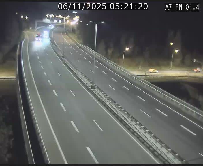Caméra autoroute Luxembourg A7 - Tunnel Stafelter - direction Echangeur Grünewald