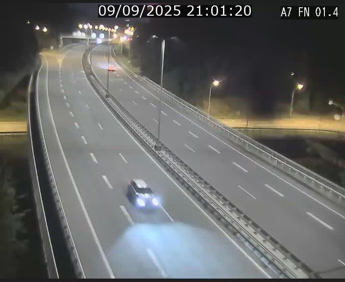 Caméra autoroute Luxembourg A7 - Tunnel Stafelter - direction Echangeur Grünewald