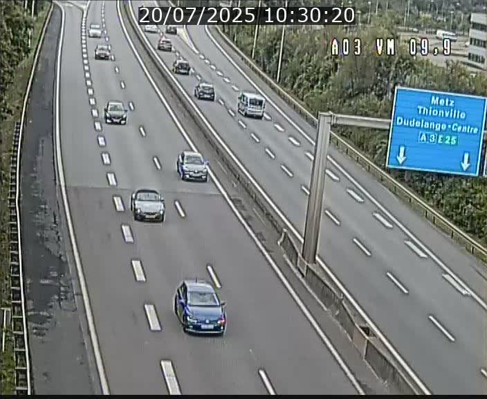 Webcam Autoroute à la Croix de Bettembourg - A3 - BK 9.9 - direction France