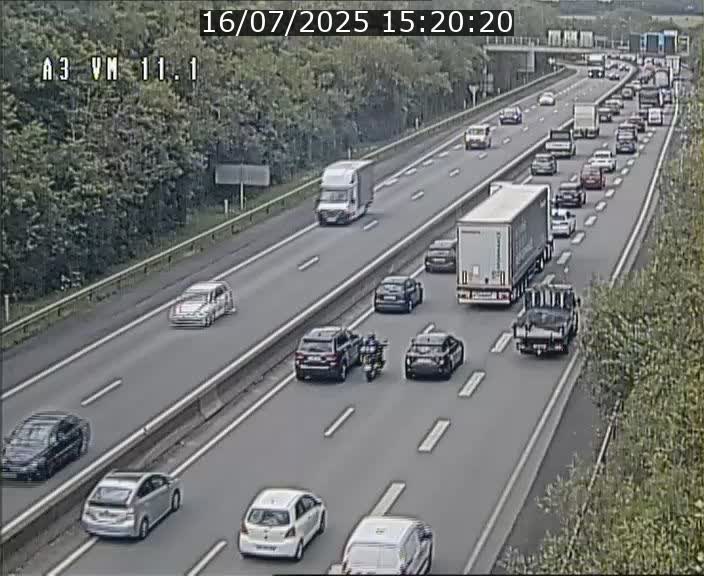 Webcam à la frontière franco-luxembourgeoise, avant la Croix de Bettembourg - BK 11.1 - direction Luxembourg-ville