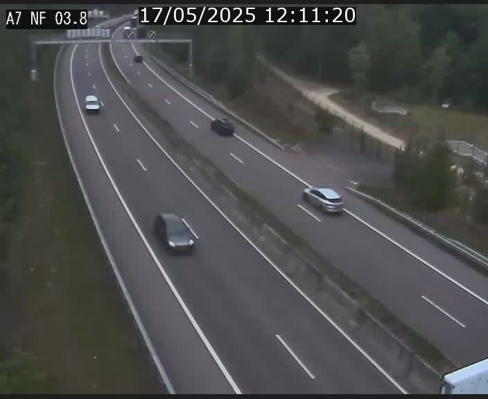 Webcam autoroute A7 au Luxembourg à la sortie du Tunnel Stafelter vers le Nord
