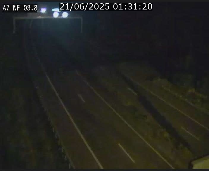 Webcam autoroute A7 au Luxembourg à la sortie du Tunnel Stafelter vers le Nord
