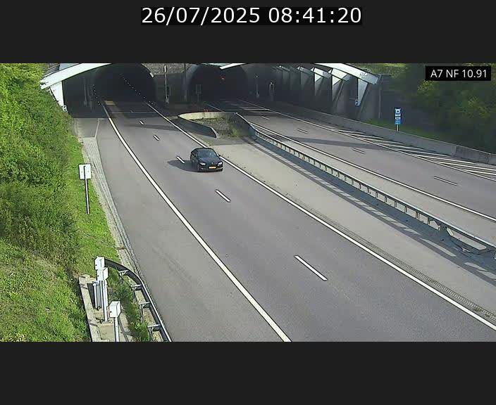 Caméra trafic Luxembourg - A7, Tunnel Gousselerbierg, entrée sud, direction Mersch