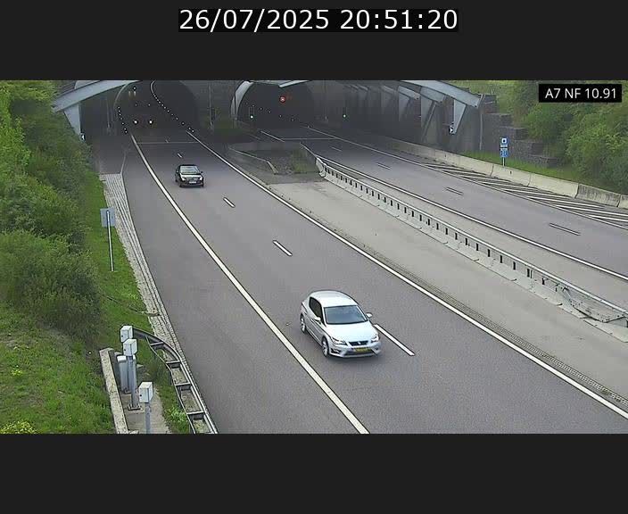 Caméra trafic Luxembourg - A7, Tunnel Gousselerbierg, entrée sud, direction Mersch