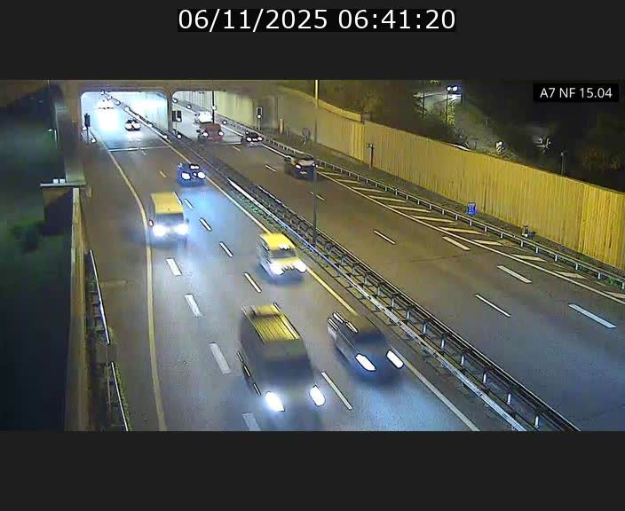 Caméra trafic Luxembourg - A7, Tunnel Mersch, entrée sud, direction Ettelbruck
