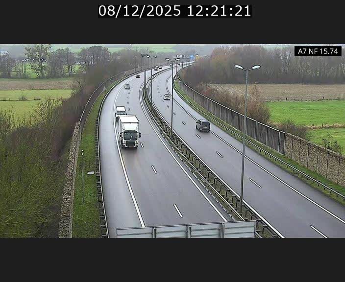 Caméra trafic Luxembourg - A7, Tunnel Mersch, entrée nord, direction Lorentzweiler