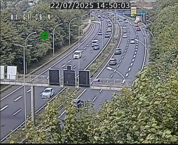 Traffic live webcam Luxembourg Hamm - A1 direction Sandweiler - BK 6.4