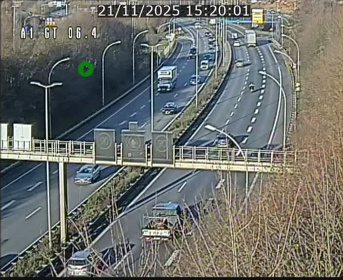 Traffic live webcam Luxembourg Hamm - A1 direction Sandweiler - BK 6.4