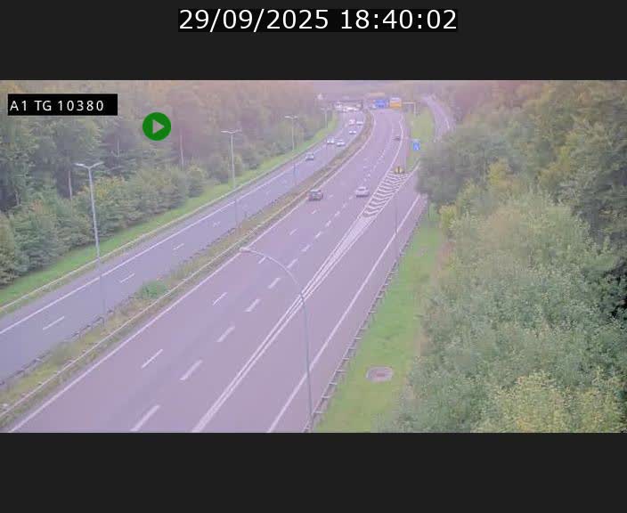 Traffic live webcam Luxembourg Senningerberg - A1 direction Luxembourg Kirchberg - BK 10.3