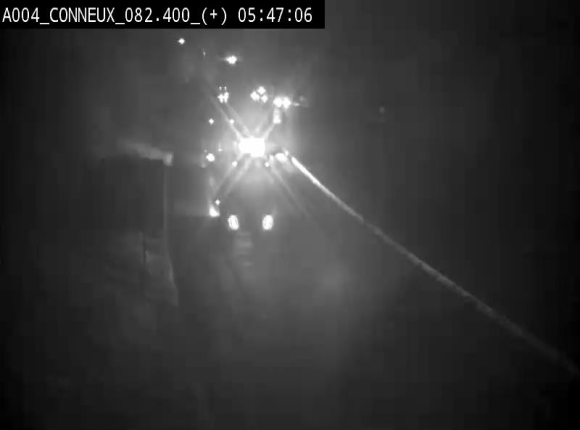 Webcam à hauteur de Conneux sur l'E411 en direction du sud de la Belgique
