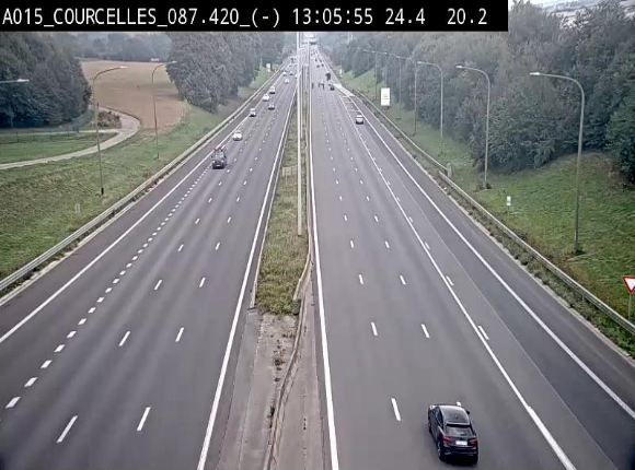 Webcam autoroute Belgique - Viesville - E42 direction Mons - BK 84.35