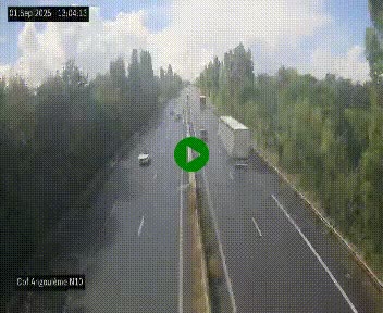 Webcam routière à la fin de la N10, en périphérique ouest d'Angouleme, proche de la jonction avec l'A10
