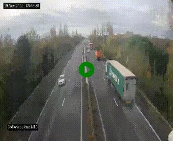 Webcam routière à la fin de la N10, en périphérique ouest d'Angouleme, proche de la jonction avec l'A10