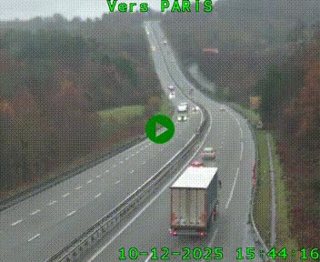 Caméra routière sur l'autoroute A20 à Bessines-sur-Gartempe. Vue orientée vers Paris