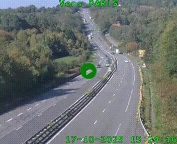 Caméra routière sur l'autoroute A20 à Bessines-sur-Gartempe. Vue orientée vers Paris