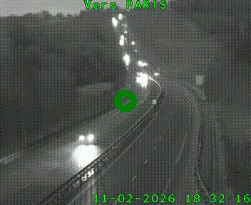 Caméra routière sur l'autoroute A20 à Bessines-sur-Gartempe. Vue orientée vers Paris