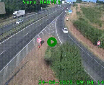 Webcam N147 au nord de Poitiers et à la jonction avec la A10