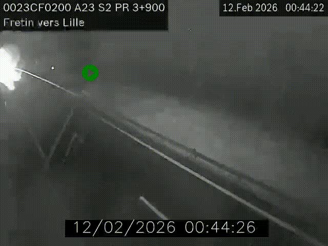 Webcam autoroute A23 à hauteur de Fretin. Vue orientée vers Lille